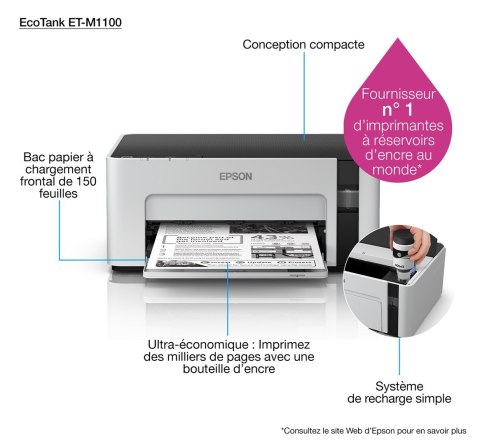 Drukarka atramentowa Epson EcoTank M1100 Drukarka atramentowa Epson EcoTank M1100