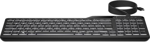Klawiatura HP 400 Backlit Wired Keyboard przewodowa czarna 7N7C0AA Klawiatura HP 400 Backlit Wired Keyboard przewodowa czarna 7N7C0AA