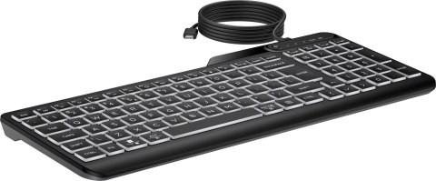 Klawiatura HP 400 Backlit Wired Keyboard przewodowa czarna 7N7C0AA Klawiatura HP 400 Backlit Wired Keyboard przewodowa czarna 7N7C0AA