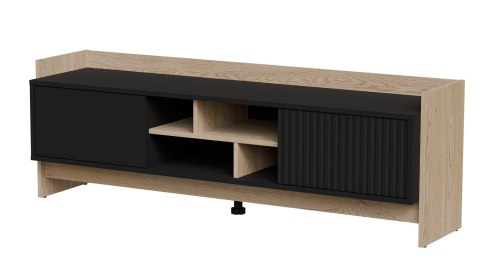 Szafka RTV PORTO 2D 150x38x50 dąb/czarny Szafka RTV PORTO 2D 150x38x50 dąb/czarny