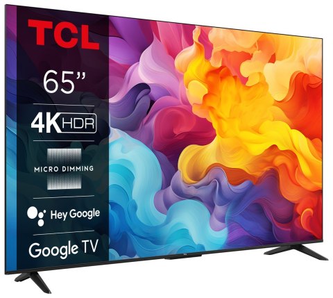 Telewizor TCL 65P655 LED 65'' 4K Ultra HD Google TV Dolby Audio DVB-T2 Czarny Telewizor TCL 65P655 LED 65'' 4K Ultra HD Google TV Dolby Audio DVB-T2 Czarny
