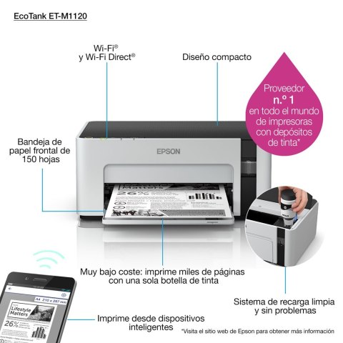 Drukarka atramentowa Epson EcoTank M1120 Drukarka atramentowa Epson EcoTank M1120