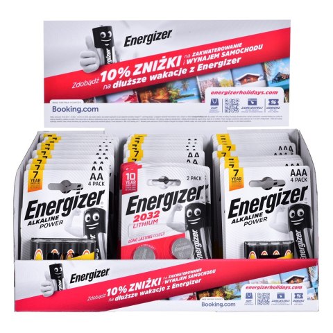 ENERGIZER DISPLAY BATERIE ALKALINE POWER 16xAA/4+13xAAA/4+8xCR2032/2 BOOKING ENERGIZER DISPLAY BATERIE ALKALINE POWER 16xAA/4+13xAAA/4+8xCR2032/2 BOOKING