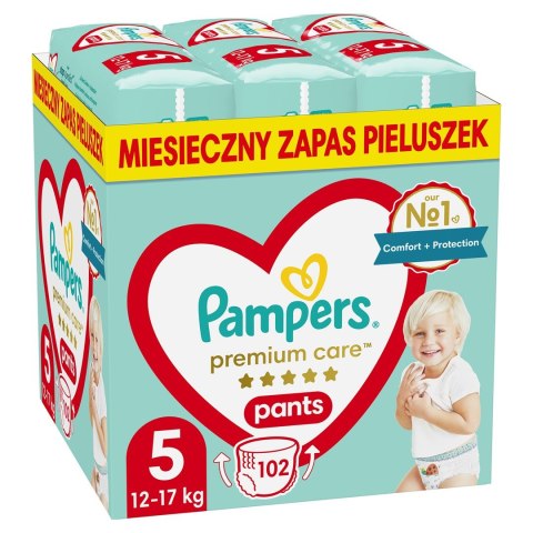 Pieluchy PAMPERS Premium PANTS MTH rozm 5 (12-17kg) 102szt (WYPRZEDAŻ) Pieluchy PAMPERS Premium PANTS MTH rozm 5 (12-17kg) 102szt (WYPRZEDAŻ)