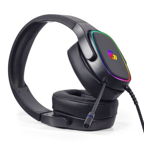 GEMBIRD GAMINGOWY ZESTAW SŁUCHAWKOWY 7.1 NA USB Z PODŚWIETLENIEM RGB GEMBIRD GAMINGOWY ZESTAW SŁUCHAWKOWY 7.1 NA USB Z PODŚWIETLENIEM RGB