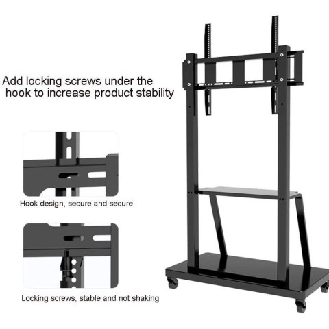 TECHLY STOJAK MOBILNY TV LED/LCD/PDP 55-100 CALI 150KG Z PÓŁKĄ ICA-TR30 TECHLY STOJAK MOBILNY TV LED/LCD/PDP 55-100 CALI 150KG Z PÓŁKĄ ICA-TR30