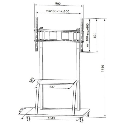 TECHLY STOJAK MOBILNY TV LED/LCD/PDP 55-100 CALI 150KG Z PÓŁKĄ ICA-TR30 TECHLY STOJAK MOBILNY TV LED/LCD/PDP 55-100 CALI 150KG Z PÓŁKĄ ICA-TR30