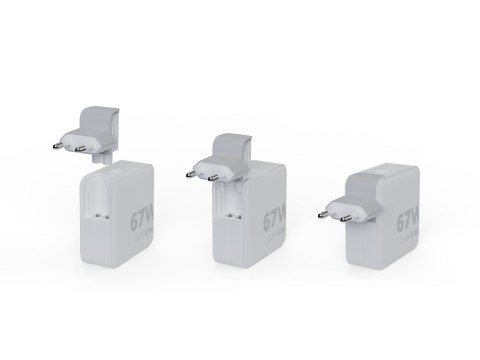 XTORM ŁADOWARKA SIECIOWA TURYSTYCZNA 67W GAN, 1X USB-C PD 67W, 1X USB-C PD 20W, WYMIENNE KOŃCÓWKI EU/UK/USA, KABEL USB-C 2M XTORM ŁADOWARKA SIECIOWA TURYSTYCZNA 67W GAN, 1X USB-C PD 67W, 1X USB-C PD 20W, WYMIENNE KOŃCÓWKI EU/UK/USA, KABEL USB-C 2M