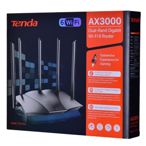 Tenda-TX12 PRO Router WiFi 6 TX2 Pro Gigabit Tenda-TX12 PRO Router WiFi 6 TX2 Pro Gigabit