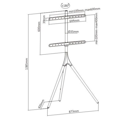 TECHLY STOJAK PODŁOGOWY TRIPOD TV LED/LCD 45-65 CA TECHLY STOJAK PODŁOGOWY TRIPOD TV LED/LCD 45-65 CA