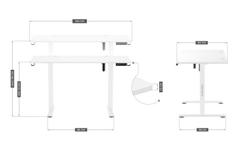 Biurko elektryczne MA-Leader 7.0 White Biurko elektryczne MA-Leader 7.0 White