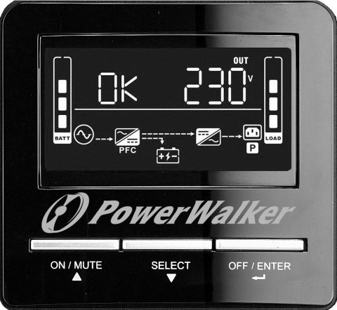POWER WALKER UPS LINE-IN VI 1100 CW FR 1100VA, 3X 230V PL, USB, RS-232, LCD, EPO POWER WALKER UPS LINE-IN VI 1100 CW FR 1100VA, 3X 230V PL, USB, RS-232, LCD, EPO