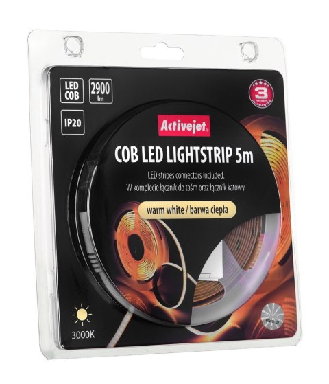 Taśma LED COB 5m barwa ciepła IP20 (WYPRZEDAŻ) Taśma LED COB 5m barwa ciepła IP20 (WYPRZEDAŻ)