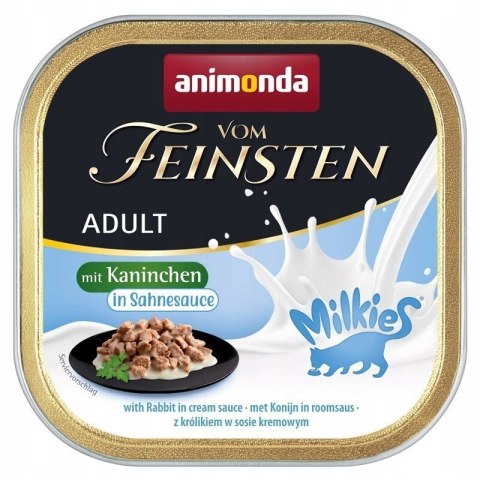 ANIMONDA Vom Feinsten Adult Milkies w sosie with rabbit in cream sauce 100g ANIMONDA Vom Feinsten Adult Milkies w sosie with rabbit in cream sauce 100g