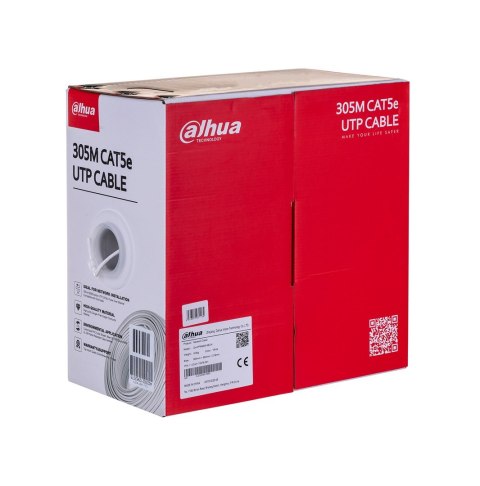 Kabel sieciowy DAHUA drut, 100% miedź PFM920I-5EUN (UTP; 305m; kat. 5e;) Kabel sieciowy DAHUA drut, 100% miedź PFM920I-5EUN (UTP; 305m; kat. 5e;)