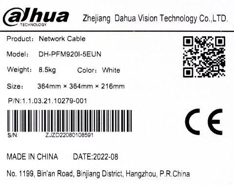 Kabel sieciowy DAHUA drut, 100% miedź PFM920I-5EUN (UTP; 305m; kat. 5e;) Kabel sieciowy DAHUA drut, 100% miedź PFM920I-5EUN (UTP; 305m; kat. 5e;)