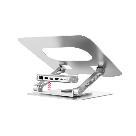 UNITEK PODSTAWKA POD LAPTOP + HUB USB-C, HDMI 1.4, 4K, PD 100W UNITEK PODSTAWKA POD LAPTOP + HUB USB-C, HDMI 1.4, 4K, PD 100W