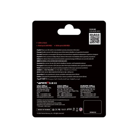 Dysk SSD Patriot PVP30 1TB 1000MB/s USB Duo A+C 3.2 Gen2 Alu Dysk SSD Patriot PVP30 1TB 1000MB/s USB Duo A+C 3.2 Gen2 Alu