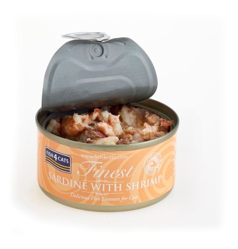 Fish4Cats Finest Sardynka z Krewetkami 70g Fish4Cats Finest Sardynka z Krewetkami 70g
