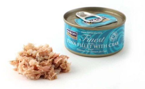 Fish4Cats Finest filet z Tuńczyka z Krabem 70g Fish4Cats Finest filet z Tuńczyka z Krabem 70g