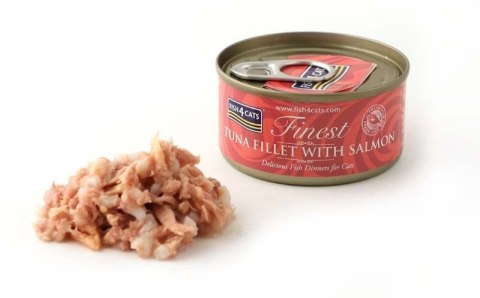 Fish4Cats Finest filet z Tuńczyka z Łososiem 70g Fish4Cats Finest filet z Tuńczyka z Łososiem 70g