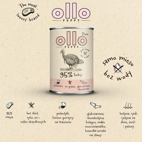 Ollo Puppy Pure Indyk 400g Ollo Puppy Pure Indyk 400g