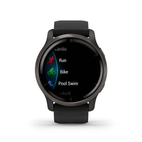 Zegarek Garmin Venu 2 (45 mm) Slate Stainless Steel Bezel / Black Case / Silicone Band Zegarek Garmin Venu 2 (45 mm) Slate Stainless Steel Bezel / Black Case / Silicone Band