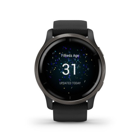 Zegarek Garmin Venu 2 (45 mm) Slate Stainless Steel Bezel / Black Case / Silicone Band Zegarek Garmin Venu 2 (45 mm) Slate Stainless Steel Bezel / Black Case / Silicone Band