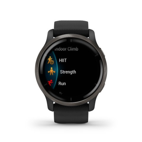 Zegarek Garmin Venu 2 (45 mm) Slate Stainless Steel Bezel / Black Case / Silicone Band Zegarek Garmin Venu 2 (45 mm) Slate Stainless Steel Bezel / Black Case / Silicone Band