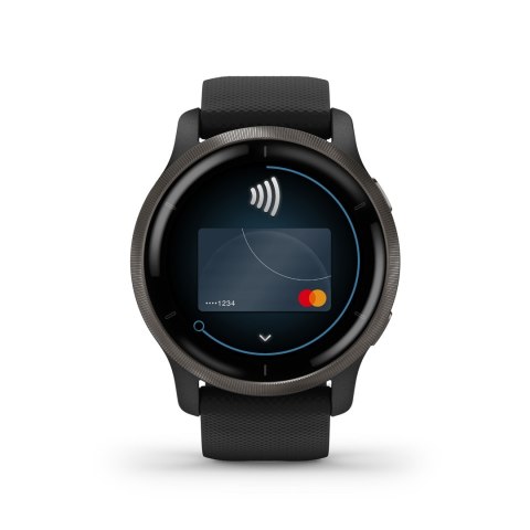 Zegarek Garmin Venu 2 (45 mm) Slate Stainless Steel Bezel / Black Case / Silicone Band Zegarek Garmin Venu 2 (45 mm) Slate Stainless Steel Bezel / Black Case / Silicone Band