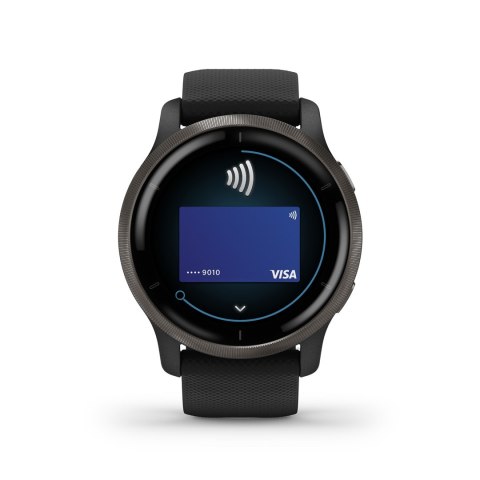 Zegarek Garmin Venu 2 (45 mm) Slate Stainless Steel Bezel / Black Case / Silicone Band Zegarek Garmin Venu 2 (45 mm) Slate Stainless Steel Bezel / Black Case / Silicone Band