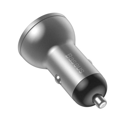 BASEUS ŁADOWARKA SAMOCHODOWA CCBX-0S Z WYŚWIETLACZEM, 2X USB, 4,8A, 24W SREBRNA BASEUS ŁADOWARKA SAMOCHODOWA CCBX-0S Z WYŚWIETLACZEM, 2X USB, 4,8A, 24W SREBRNA