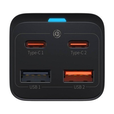 BASEUS ŁADOWARKA SIECIOWA 2X USB-C, 2XUSB (CZARNA) BASEUS ŁADOWARKA SIECIOWA 2X USB-C, 2XUSB (CZARNA)