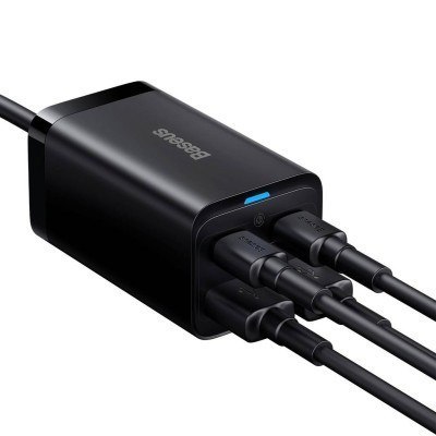 BASEUS ŁADOWARKA SIECIOWA 2X USB-C, 2XUSB (CZARNA) BASEUS ŁADOWARKA SIECIOWA 2X USB-C, 2XUSB (CZARNA)