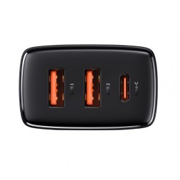 BASEUS ŁADOWARKA SIECIOWA 2XUSB, USB-C (CZARNA)