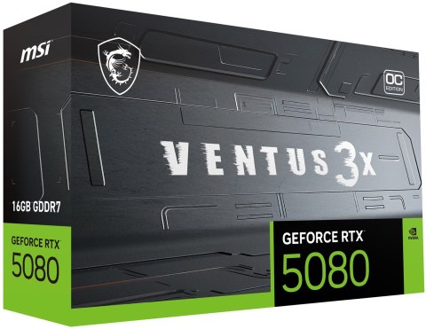 Karta graficzna MSI GeForce RTX 5080 16GB VENTUS 3X OC PLUS GDDR7 Karta graficzna MSI GeForce RTX 5080 16GB VENTUS 3X OC PLUS GDDR7