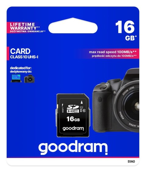 Karta pamięci GoodRam S1A0-0160R12 (16GB; Class 10, Class U1, V10; Karta pamięci) Karta pamięci GoodRam S1A0-0160R12 (16GB; Class 10, Class U1, V10; Karta pamięci)