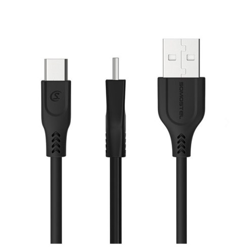 SOMOSTEL KABEL TYP-C POWERLINE FAST CHARGE 3.1A 2M SMS-BT02 CZARNY SOMOSTEL KABEL TYP-C POWERLINE FAST CHARGE 3.1A 2M SMS-BT02 CZARNY