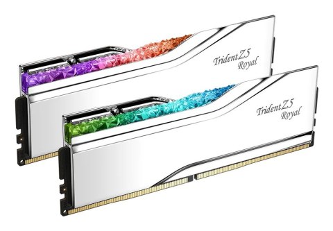G.SKILL TRIDENT Z5 ROYAL RGB DDR5 2X16GB 6000MHZ CL28 SILVER F5-6000J2836G16GX2-TR5S G.SKILL TRIDENT Z5 ROYAL RGB DDR5 2X16GB 6000MHZ CL28 SILVER F5-6000J2836G16GX2-TR5S