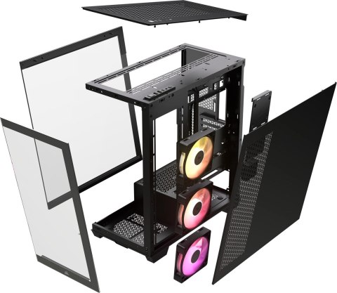 ICUE LINK 3500X RGB Tempered Glass Mid-Tower, Black ICUE LINK 3500X RGB Tempered Glass Mid-Tower, Black