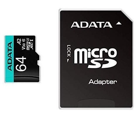 Karta pamięci z adapterem ADATA AUSDX64GUI3V30SA2-RA1 (64GB; Class 10, V30; + adapter) Karta pamięci z adapterem ADATA AUSDX64GUI3V30SA2-RA1 (64GB; Class 10, V30; + adapter)