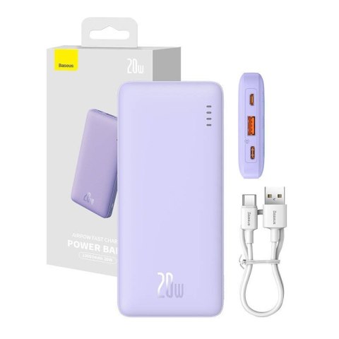 BASEUS POWERBANK AIRPOW 10000MAH 20W (FIOLETOWY) BASEUS POWERBANK AIRPOW 10000MAH 20W (FIOLETOWY)