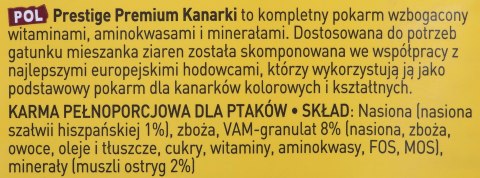 VL Prestige Premium Canaries 2,5KG dla Kanarka VL Prestige Premium Canaries 2,5KG dla Kanarka