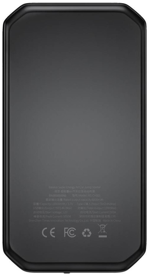 BASEUS POWERBANK BOOSTER Baseus Max Car Jump Starter CGNL020101 10000mAh 12V 1000A + KABLE KROKODYLKI