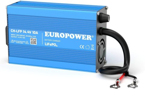 EUROPOWER ŁADOWARKA PROSTOWNIK DO AKUMULATORÓW LiFePO4 EUROPOWER CH-LFP/12/10 14,4V 10A KONEKTOR M8