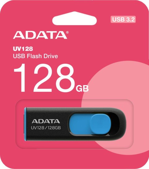 ADATA Adata Pendrive UV128 128GB USB 3.2 Gen1 czarno - niebieski