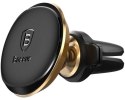 BASEUS Uchwyt samochodowy Baseus Magnetic Air Vent Holder magnetyczny na kratkę nawiewu - czarno-złoty