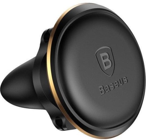 BASEUS Uchwyt samochodowy Baseus Magnetic Air Vent Holder magnetyczny na kratkę nawiewu - czarno-złoty