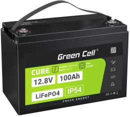 GREEN CELL AKUMULATOR LITOWO-ŻELAZOWO-FOSFORANOWY LiFePO4 Green Cell Cube 12.8V 100Ah LFPGC12V100AH