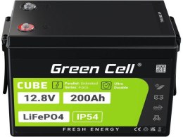 GREEN CELL AKUMULATOR LITOWO-ŻELAZOWO-FOSFORANOWY LiFePO4 Green Cell Cube 12.8V 200Ah LFPGC12V200AH